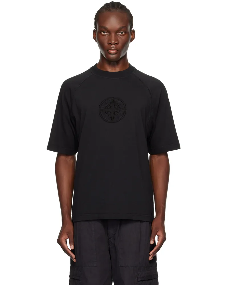 Stone Island Black Organic Cotton T-Shirt V0029
