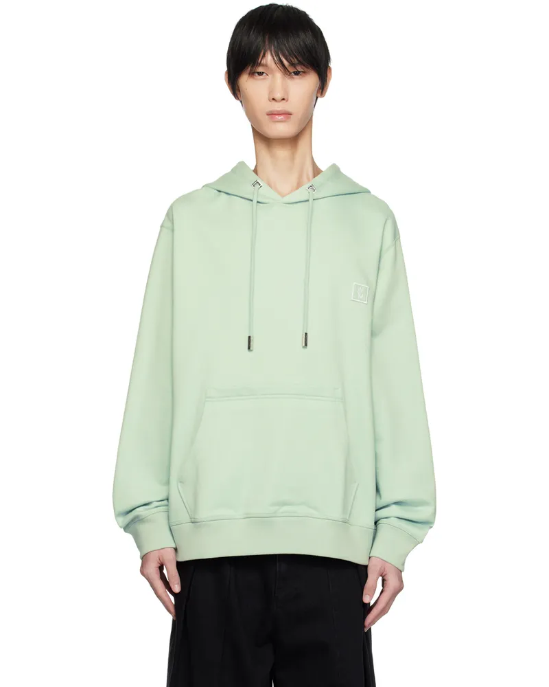 Wooyoungmi Green Printed Hoodie Mint