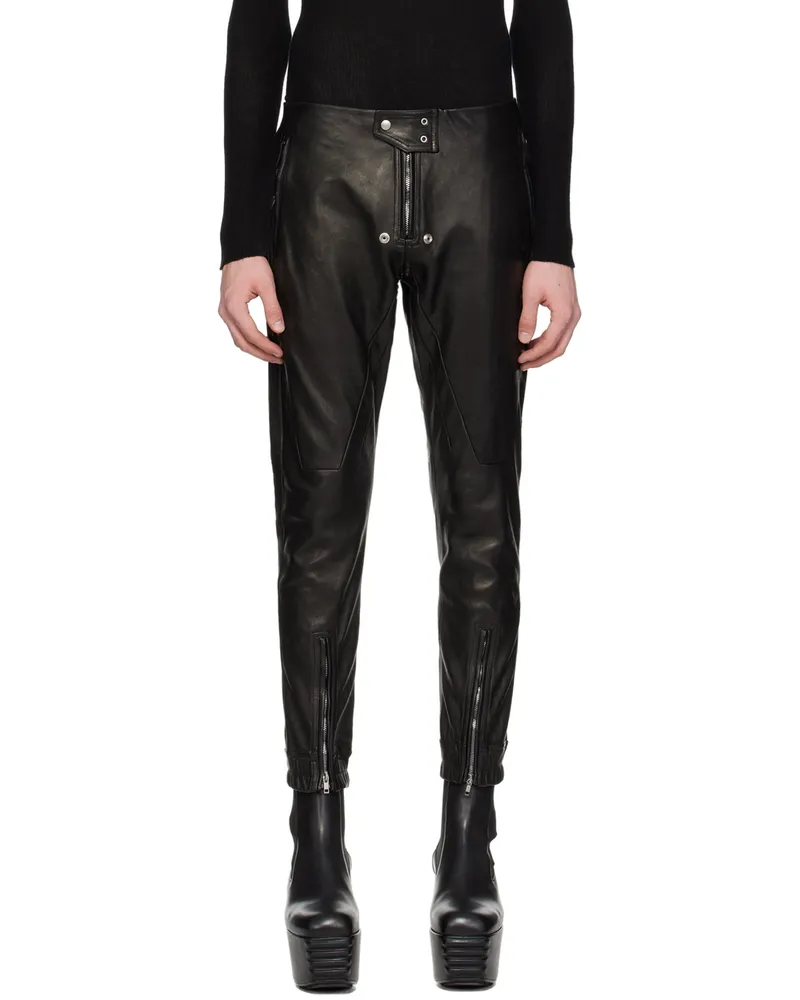 Rick Owens Black Luxor Leather Pants 09