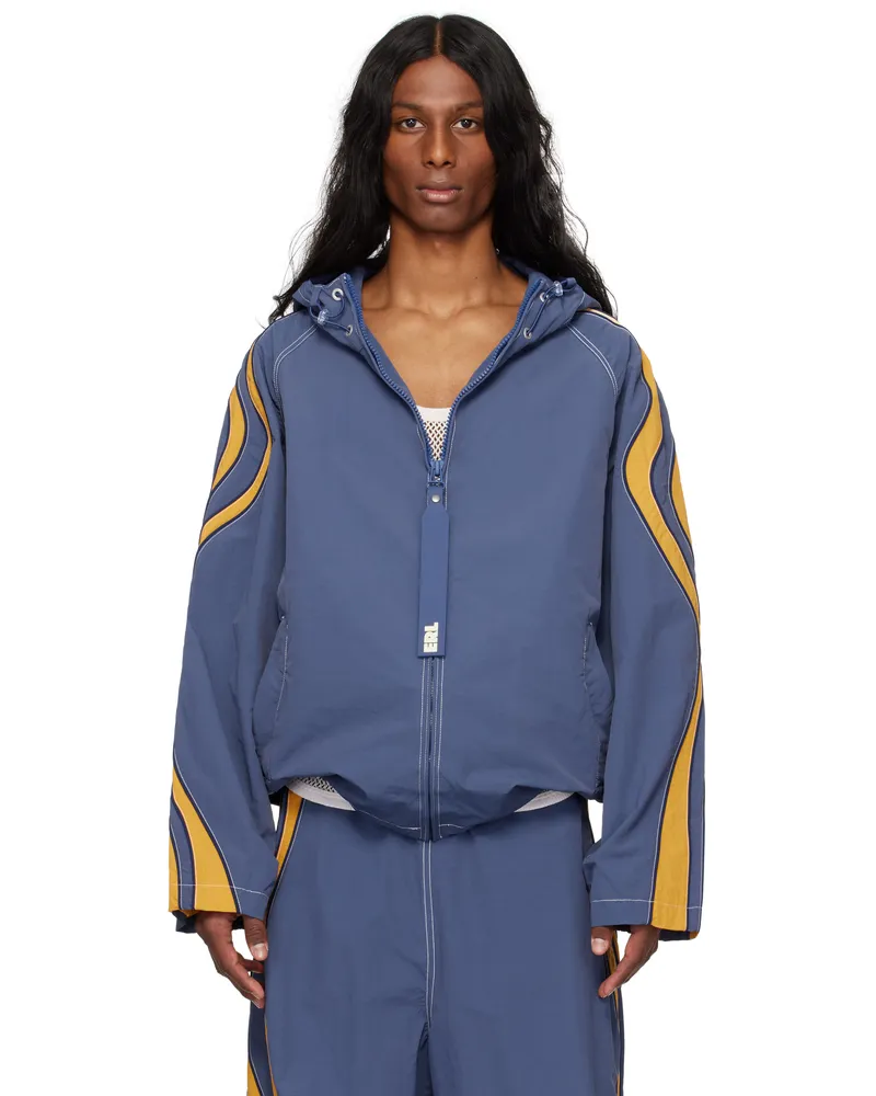 ERL Navy & Yellow UFO Windbreaker Jacket Navy
