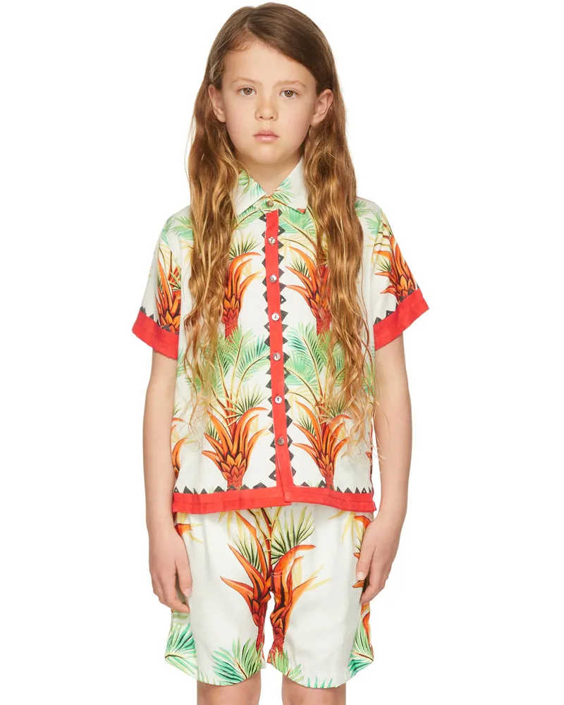 ENDLESS JOY SSENSE Exclusive Kids Date Palm Short Sleeve Shirt Off