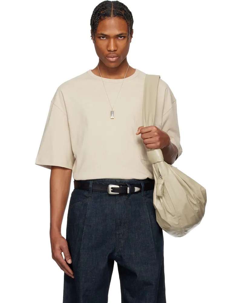 Christophe Lemaire Beige Boxy Short Sleeve T-shirt Bg206