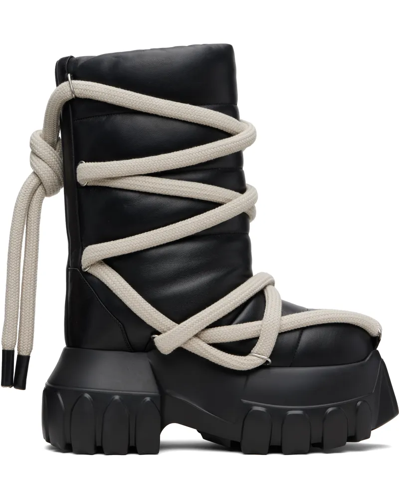 Rick Owens Black Concordians Lunar Mega Tractor Boots 09