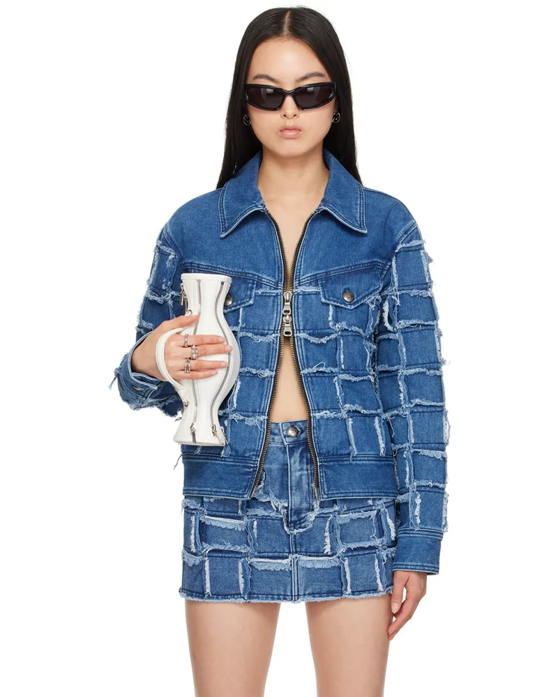 Andersson Bell Blue New Patchwork Denim Jacket Washed