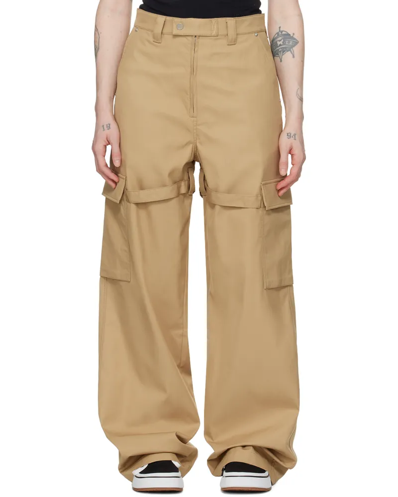 AMBUSH Beige Relaxed-Fit Cargo Pants Beige