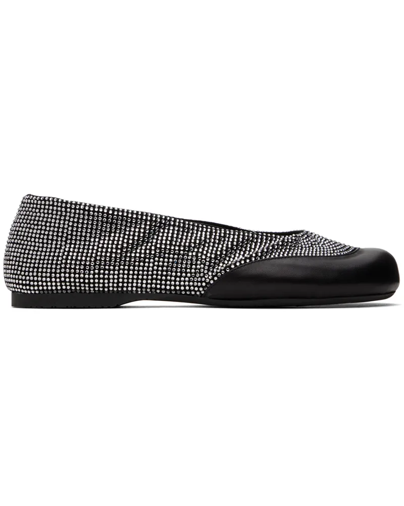 J.W.Anderson Black Crystal Ballerina Flats 19160-001-black