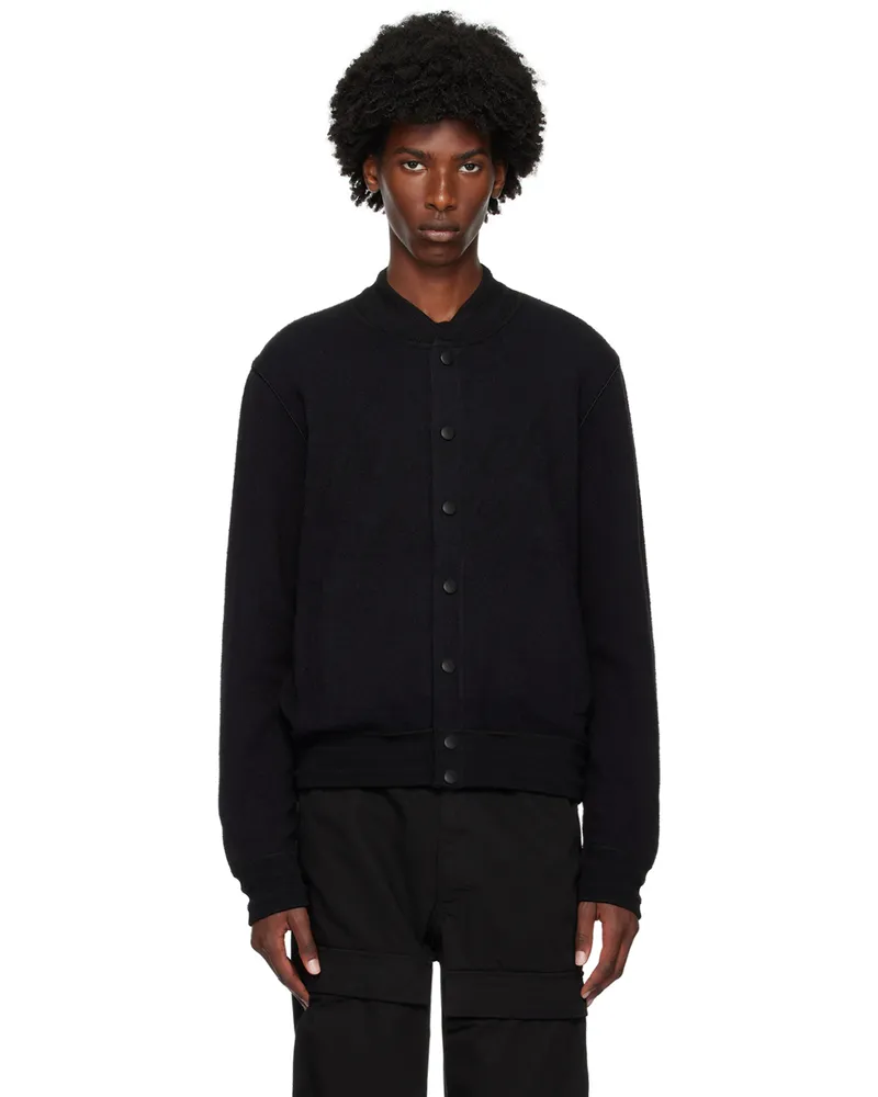 Givenchy Black Jacquard Logo Bomber Jacket 001-black