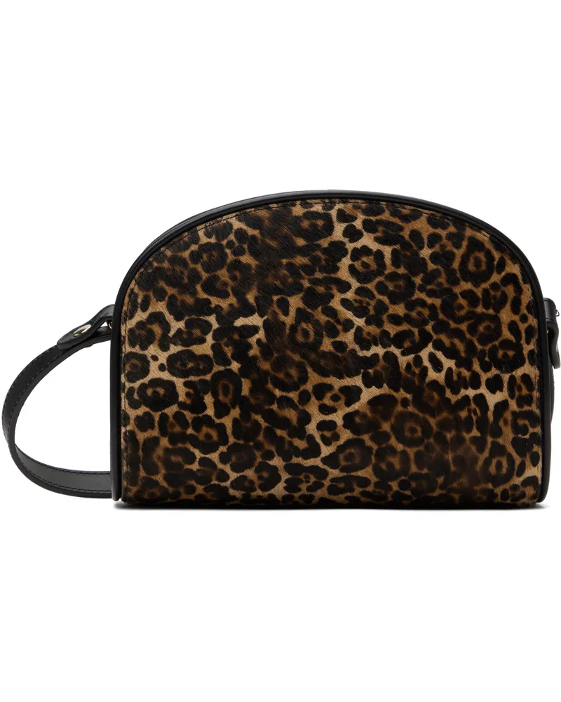 A.P.C. Black & Brown Demi-Lune Mini Bag Lzz