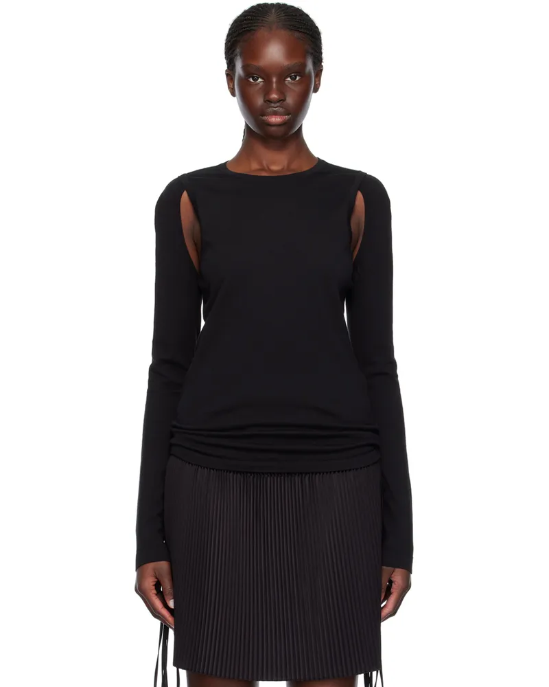 Helmut Lang Black Cutout Sweater Black