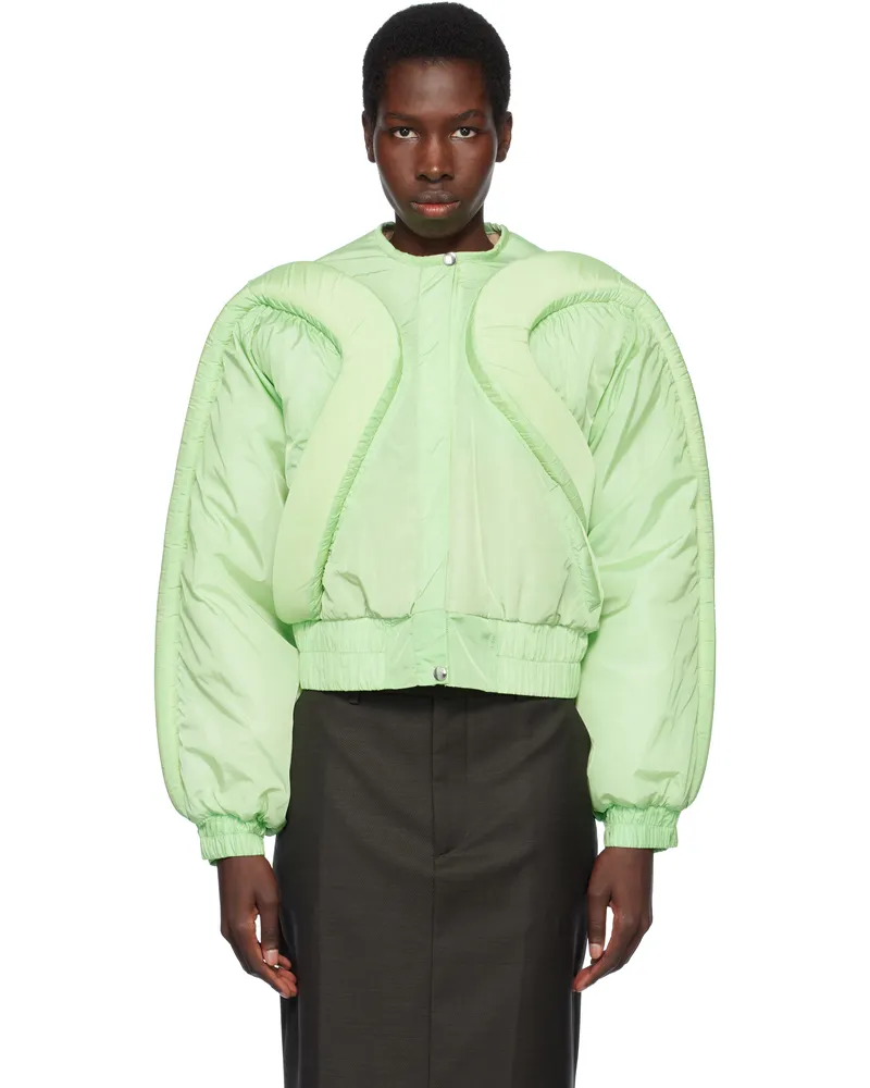 Stanley Raffington Green 3D Parametric Bomber Jacket Green