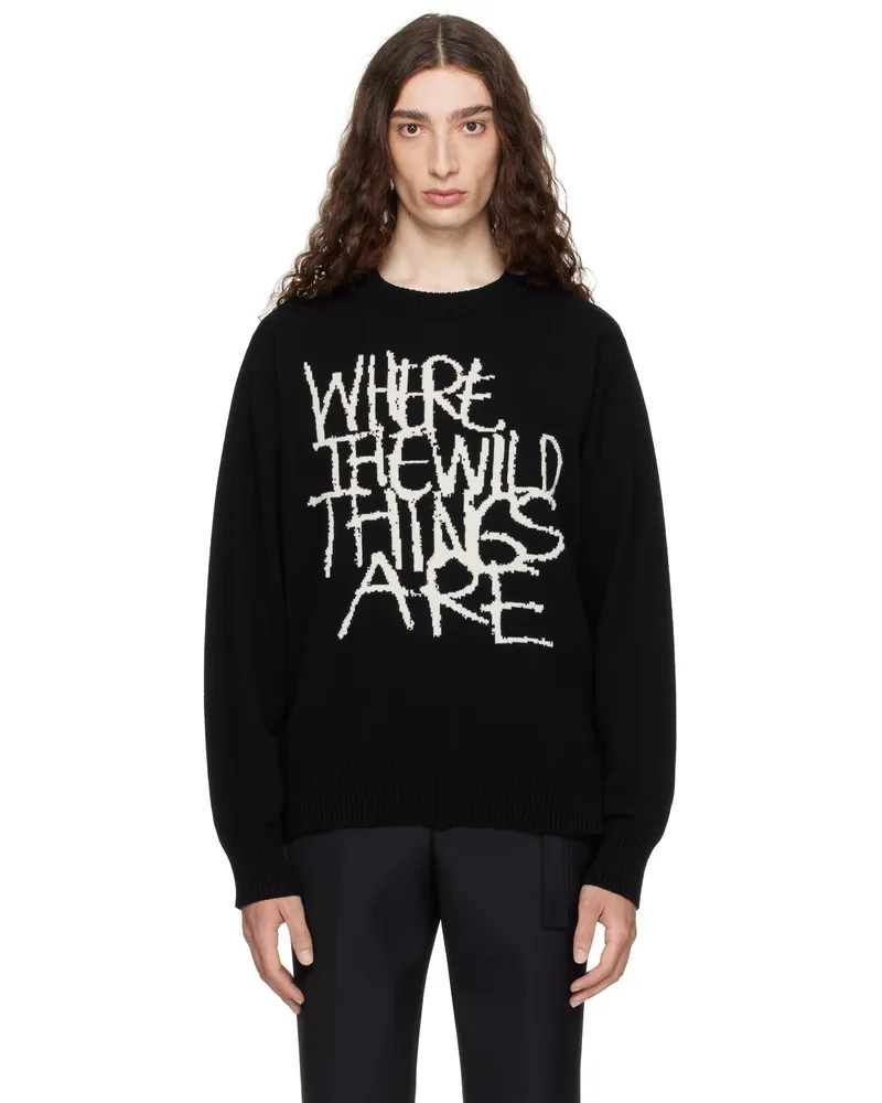 Sacai Black 'Where The Wild Things Are' Wool Sweater 001