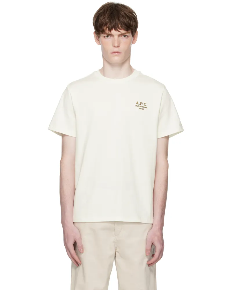 A.P.C. Off-White Standard 'Rue Madame' T-shirt Blanc