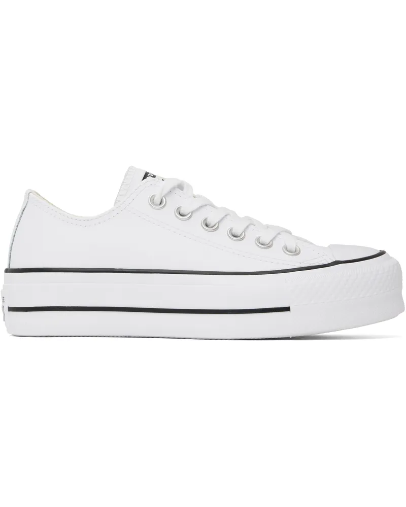 Converse White Chuck Taylor All Star Platform Leather Sneakers White