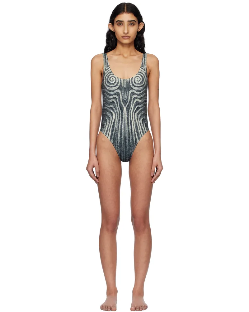 Jean Paul Gaultier Black 'The Spirale' Swimsuit 000203-black