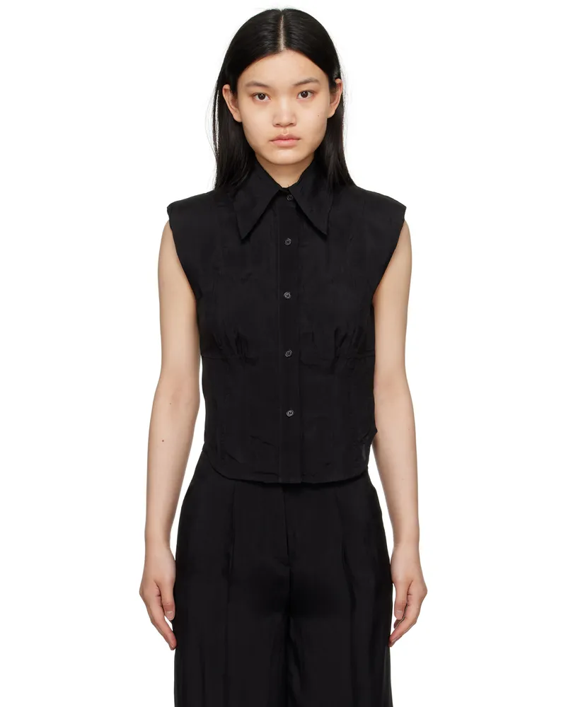 Elleme Black Bustier Shirt Black