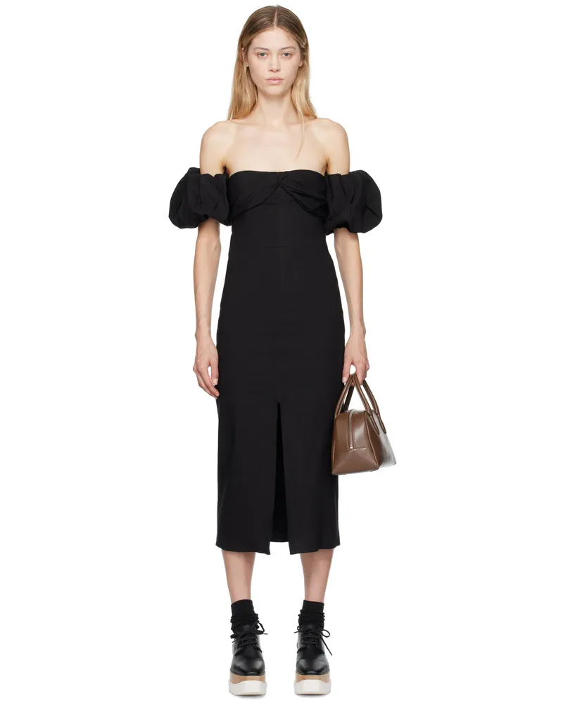 Isabel Marant Black Darlena Midi Dress 01bk