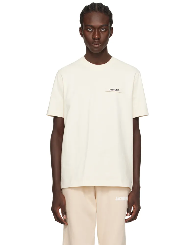 Jacquemus Beige Les Classiques 'Le t-Shirt Gros Grain' T-Shirt Beige