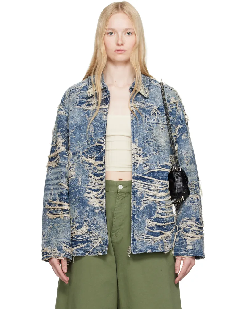 Diesel Blue D-Ivar-Fsg1 Denim Jacket 01