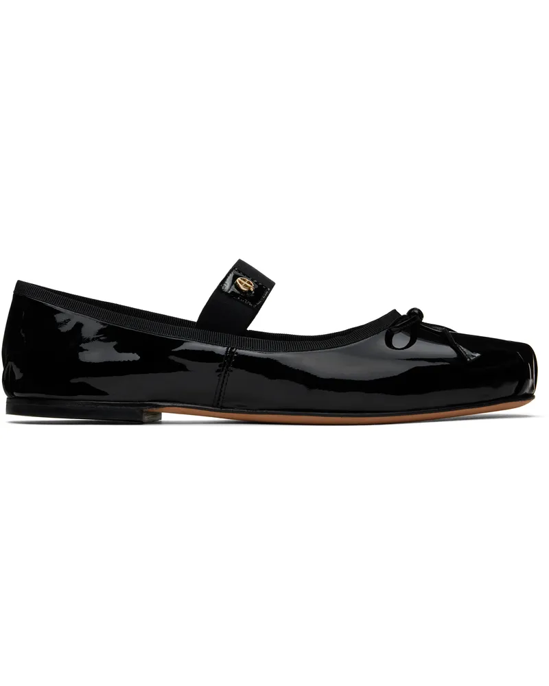 Anine Bing Black Jolie Ballerina Flats Black