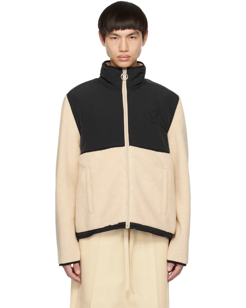 AMI Paris Off-White Ami De Cœur Jacket Natural