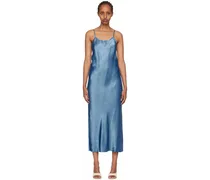 Blue Crush Bias Maxi Dress