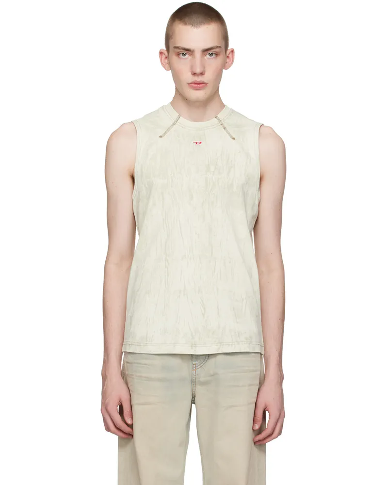 Diesel Off White T Scobi Tank Top 141a