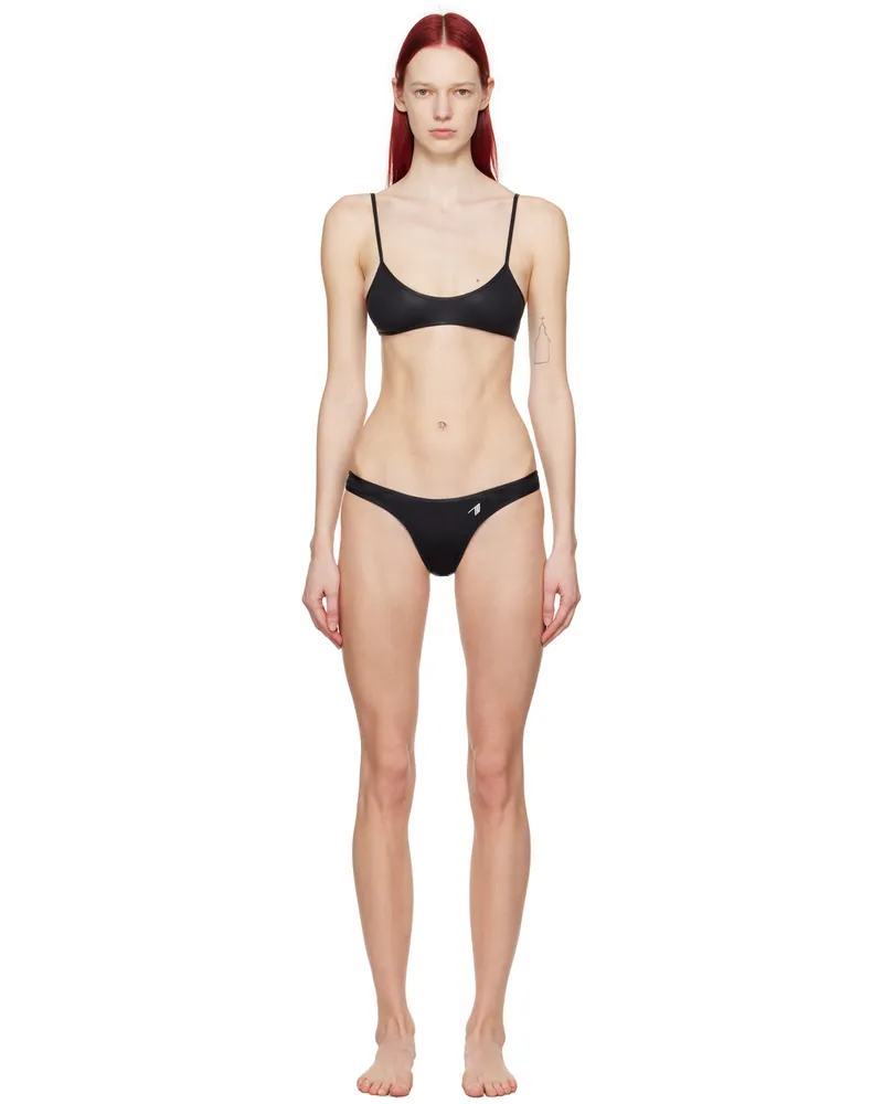 ATTICO Black Scoop Neck Bikini 100