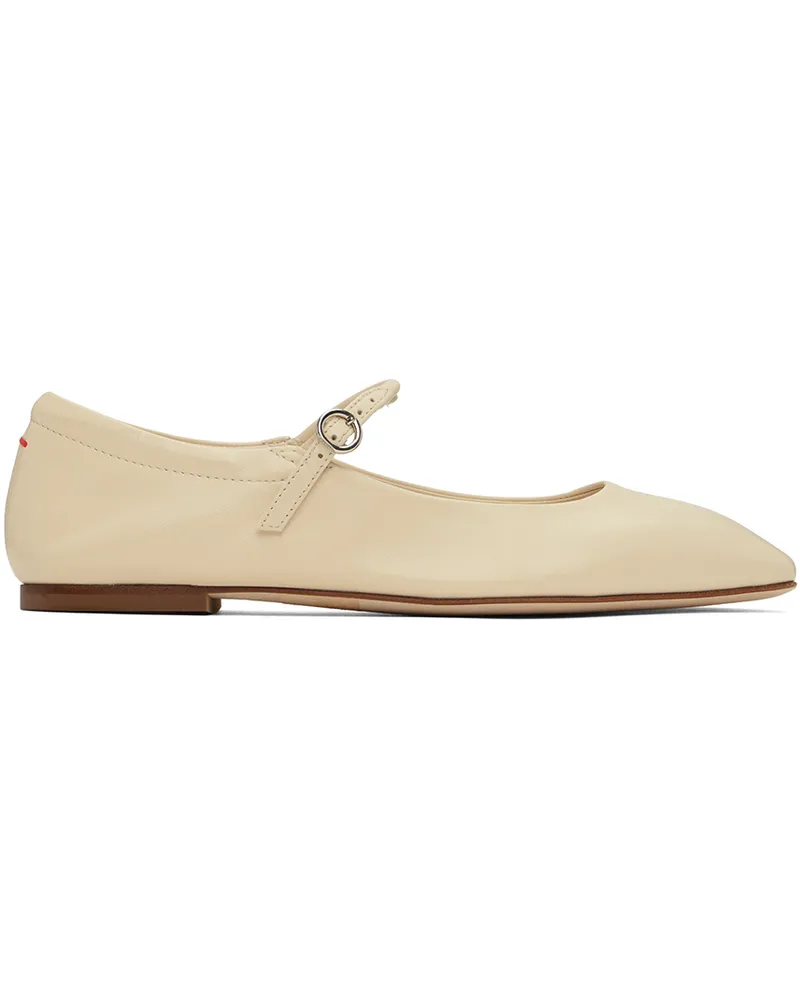 aeyde Off-White Uma Ballerina Flats Creamy