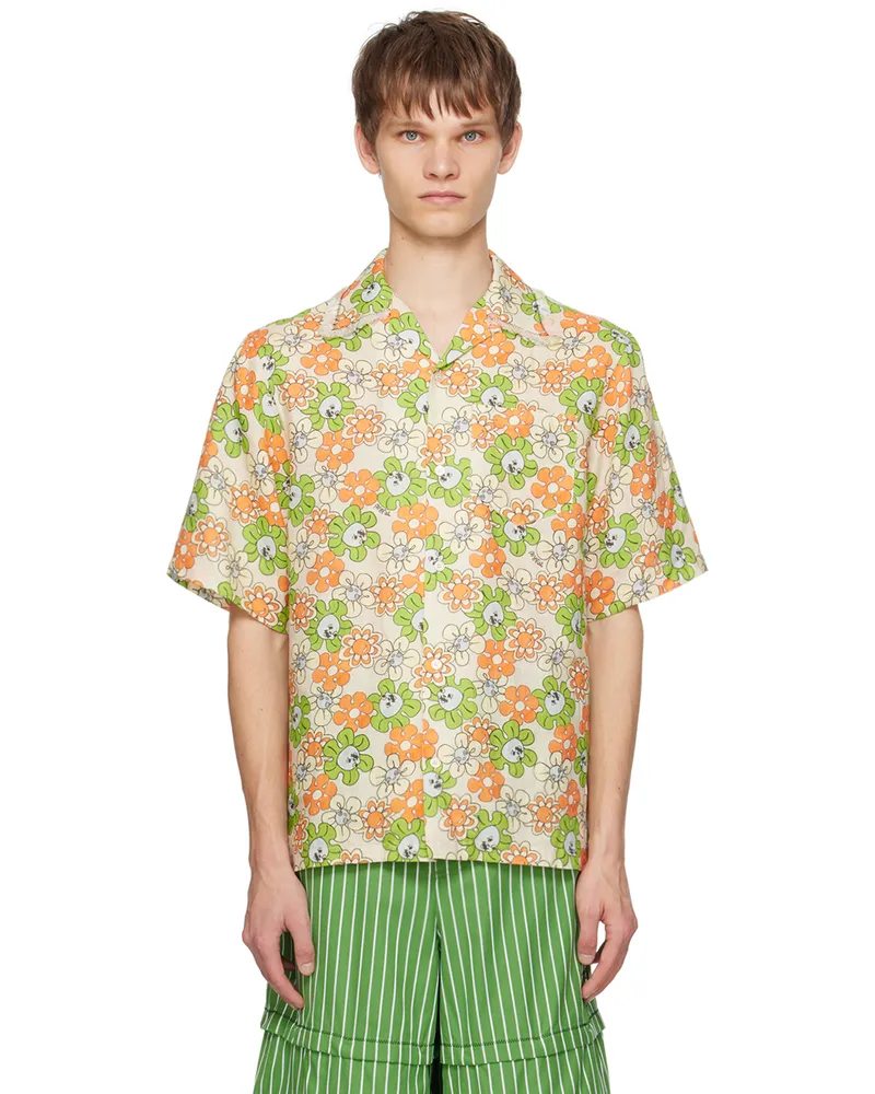 Marni Beige Funky Charm Explosion Shirt Fcw08
