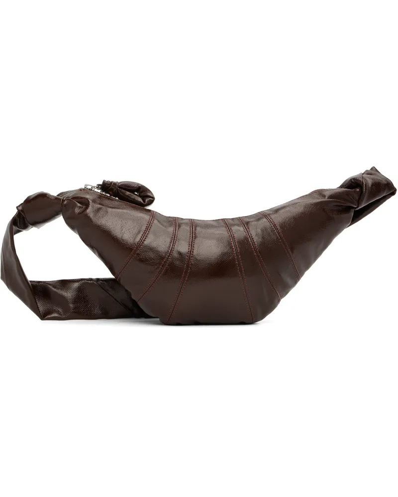 Christophe Lemaire Brown Small Croissant Bag Br401