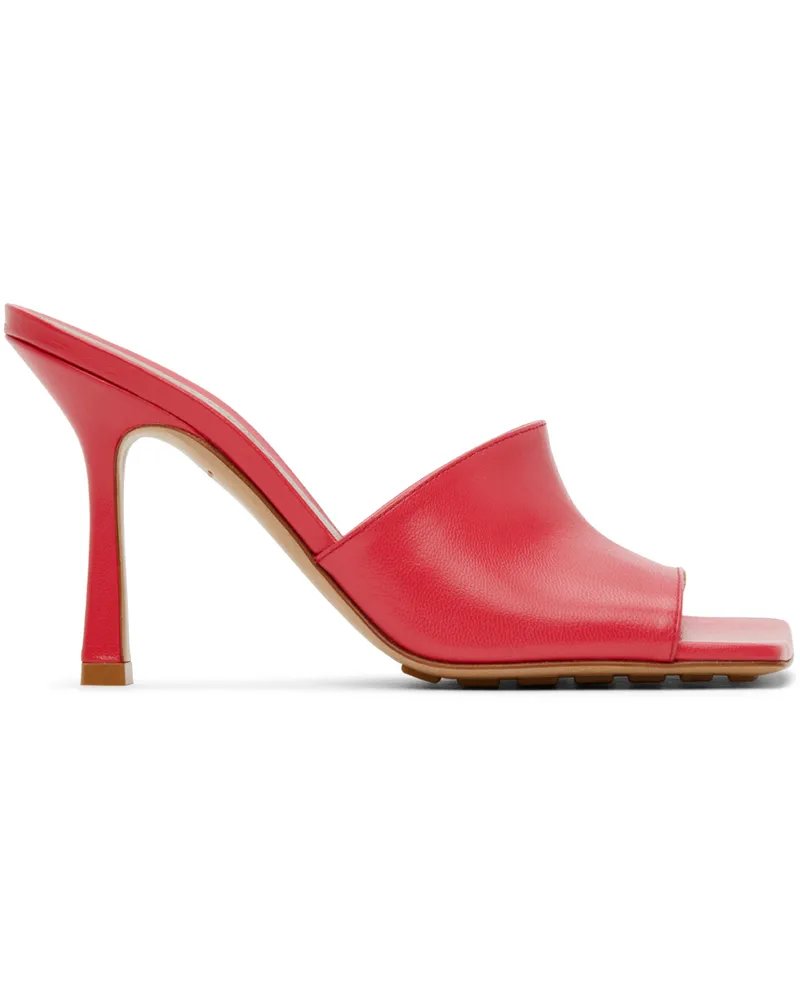 Bottega Veneta Pink Stretch Heeled Sandals 5521