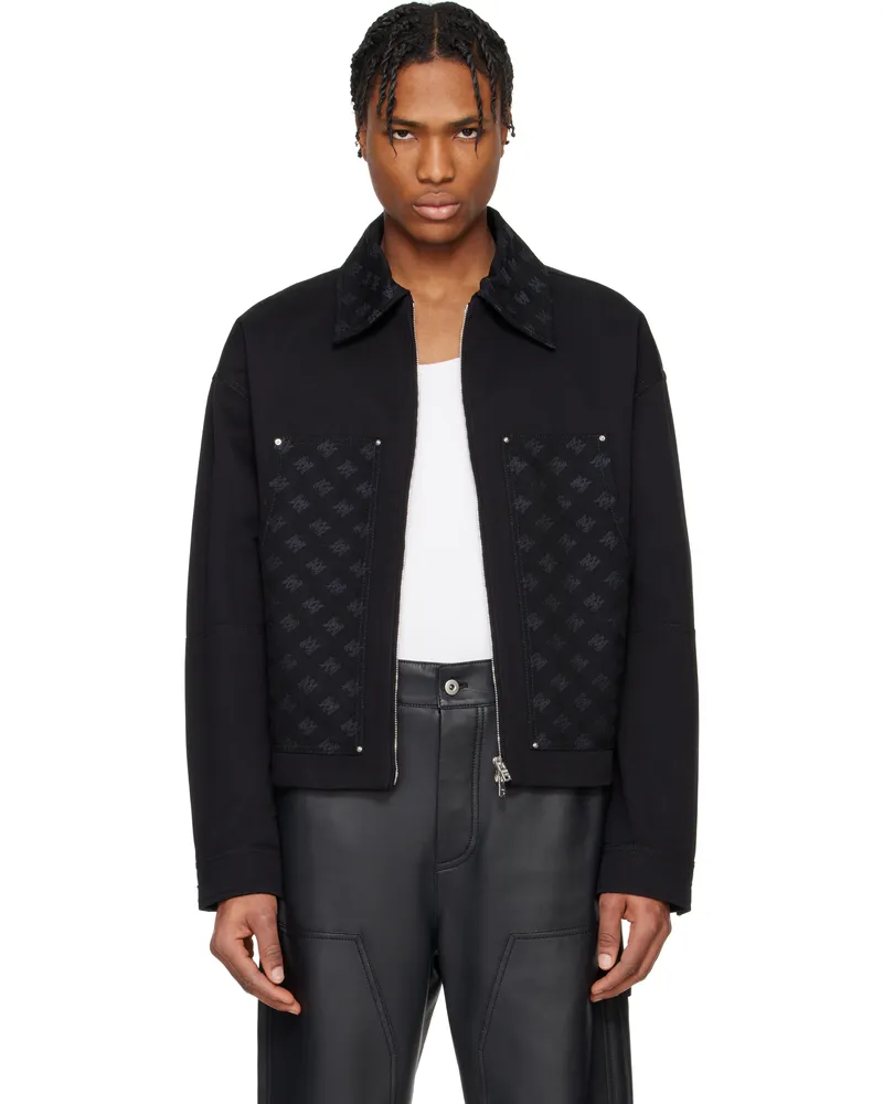 Amiri Black MA Quad Jacquard Work Jacket Black