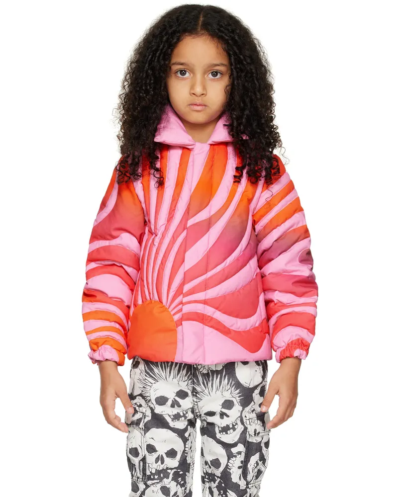 ERL Kids Pink Sunset Down Jacket Pink