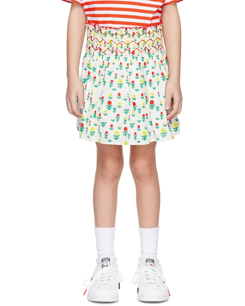 Stella McCartney Kids White Dreamy Flower Skirt 101mc