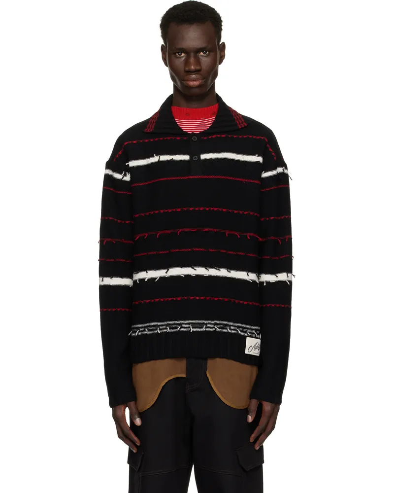 Andersson Bell Black Stripe Polo Black