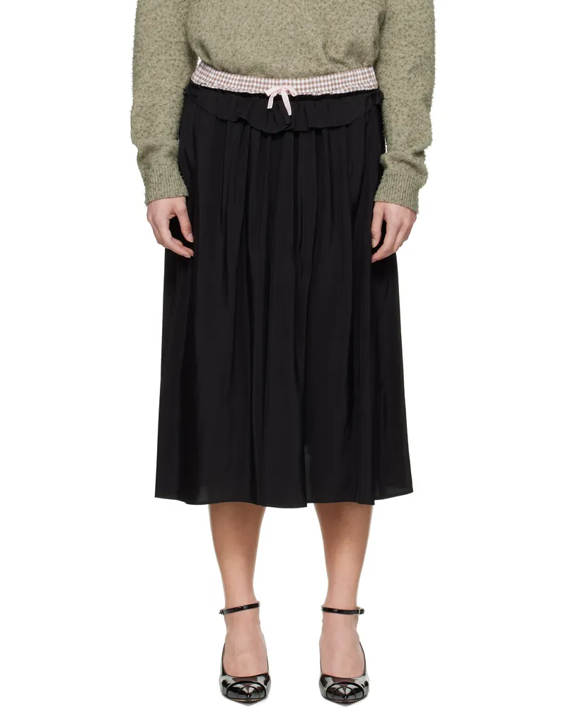 Maison Margiela Black 'Anonymity Of The Lining' Midi Skirt 900