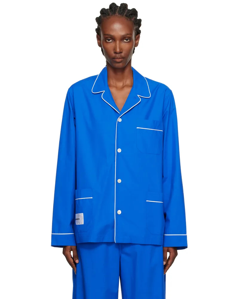 MAGNIBERG Blue Dolce Pyjama Shirt Italian