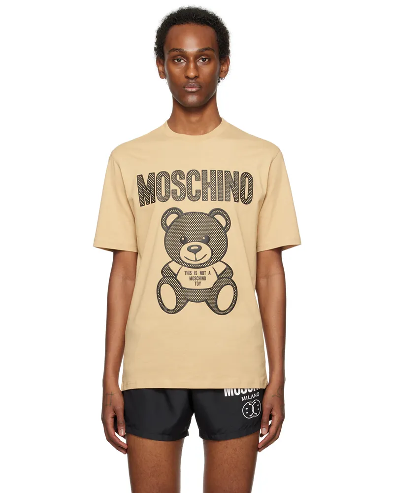 Moschino Beige Teddy Mesh T-Shirt V1148