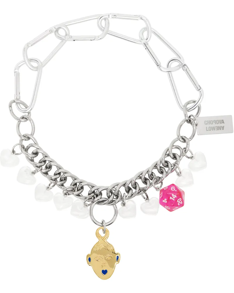 CHOPOVA LOWENA Silver Kiss BFF Necklace Multi