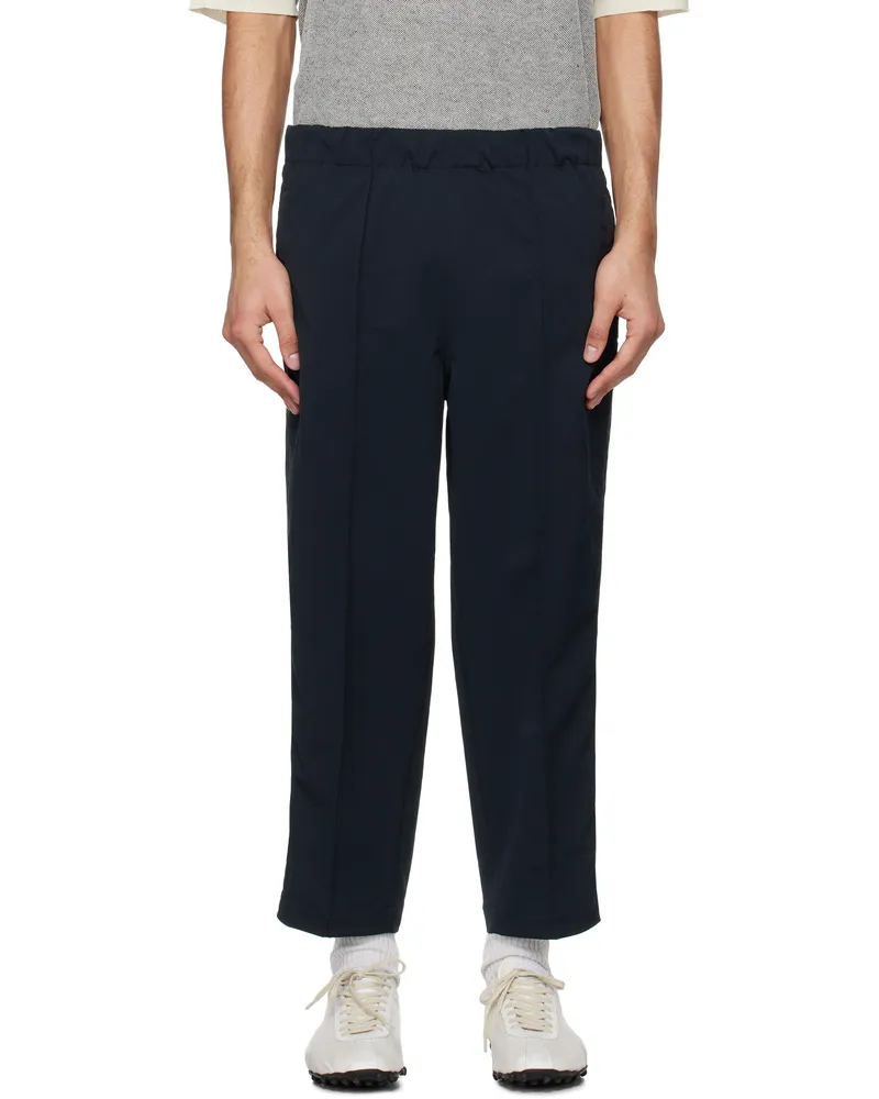 nanamica Navy Cropped Trousers Navy