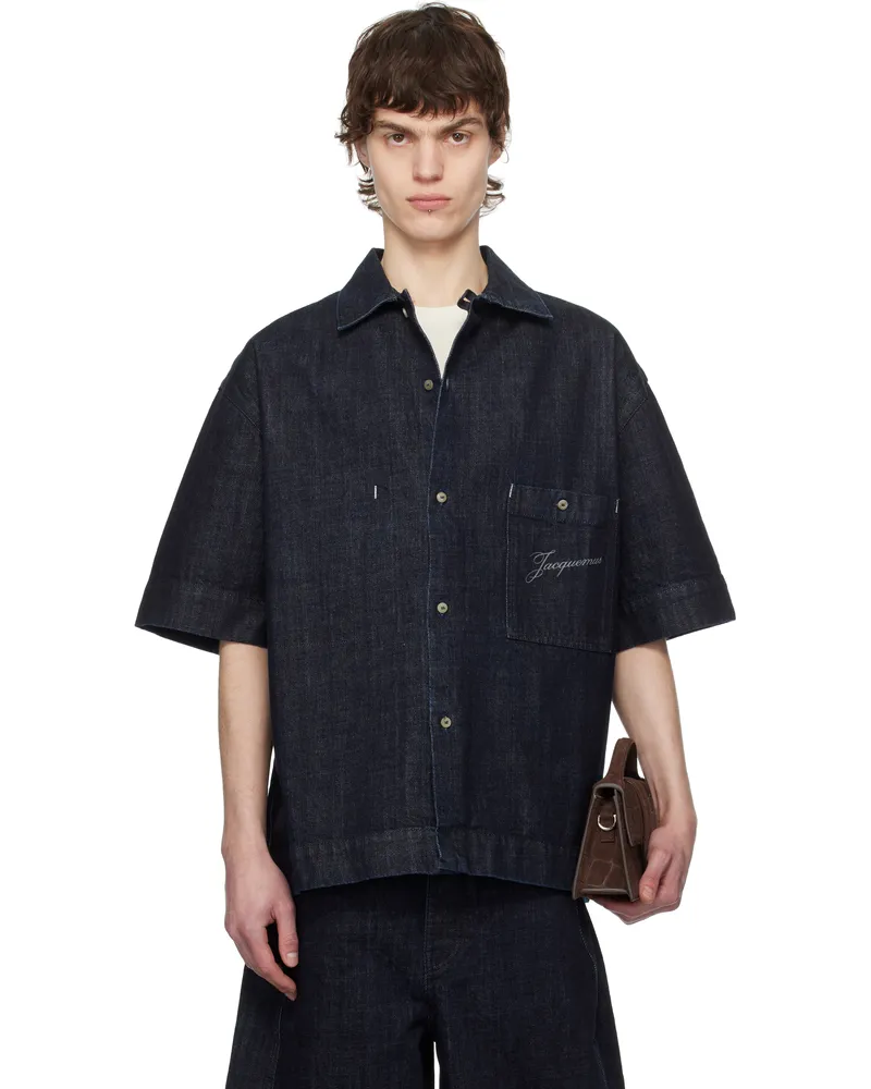 Jacquemus Navy La Croisière 'The Aloe de-Nîmes' Denim Shirt 390