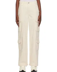 Rag & Bone Off-White Cailyn Denim Cargo Pants Ecru