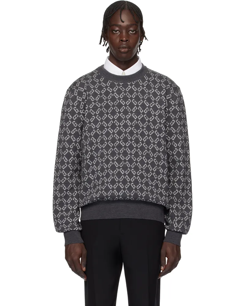 Givenchy Gray Monogram 72 Jacquard Sweater 030-medium