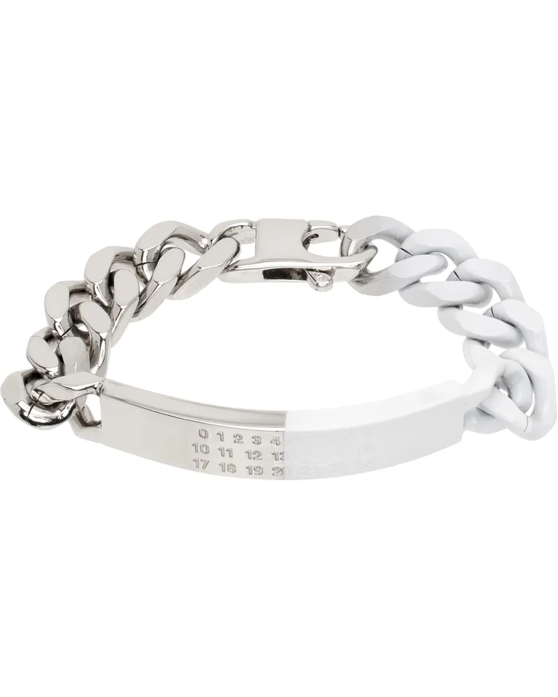 Maison Margiela Silver & White Chain Bracelet 971