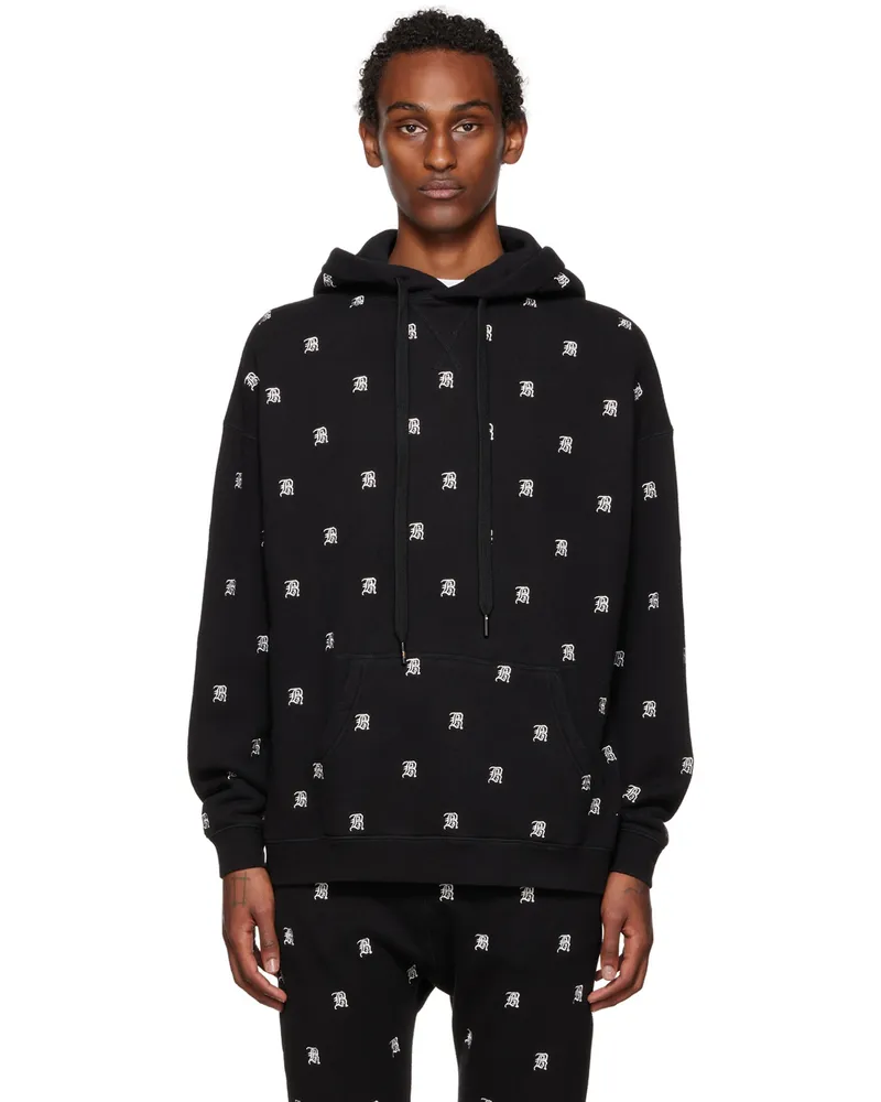 R13 Black R13 Allover Hoodie Black