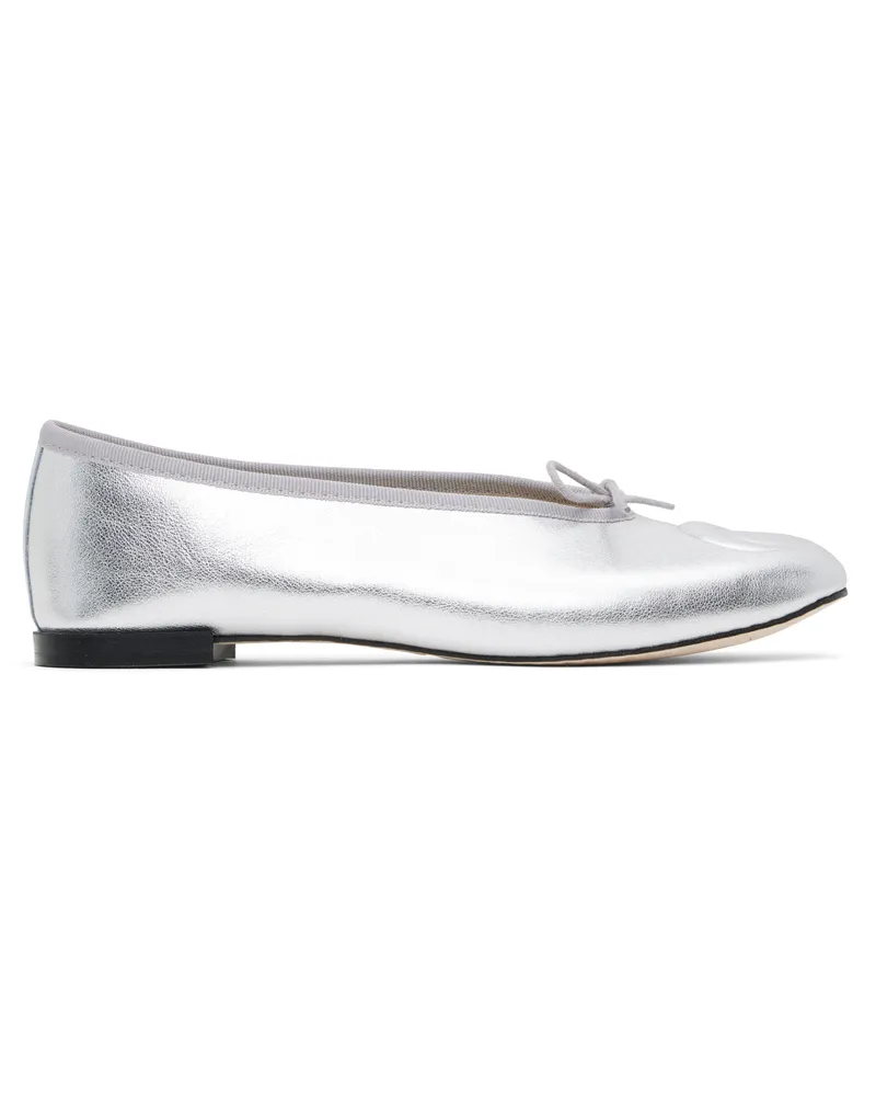 Marine Serre Silver Repetto Edition Lilouh Soft Nappa Ballerina Flats Mt10