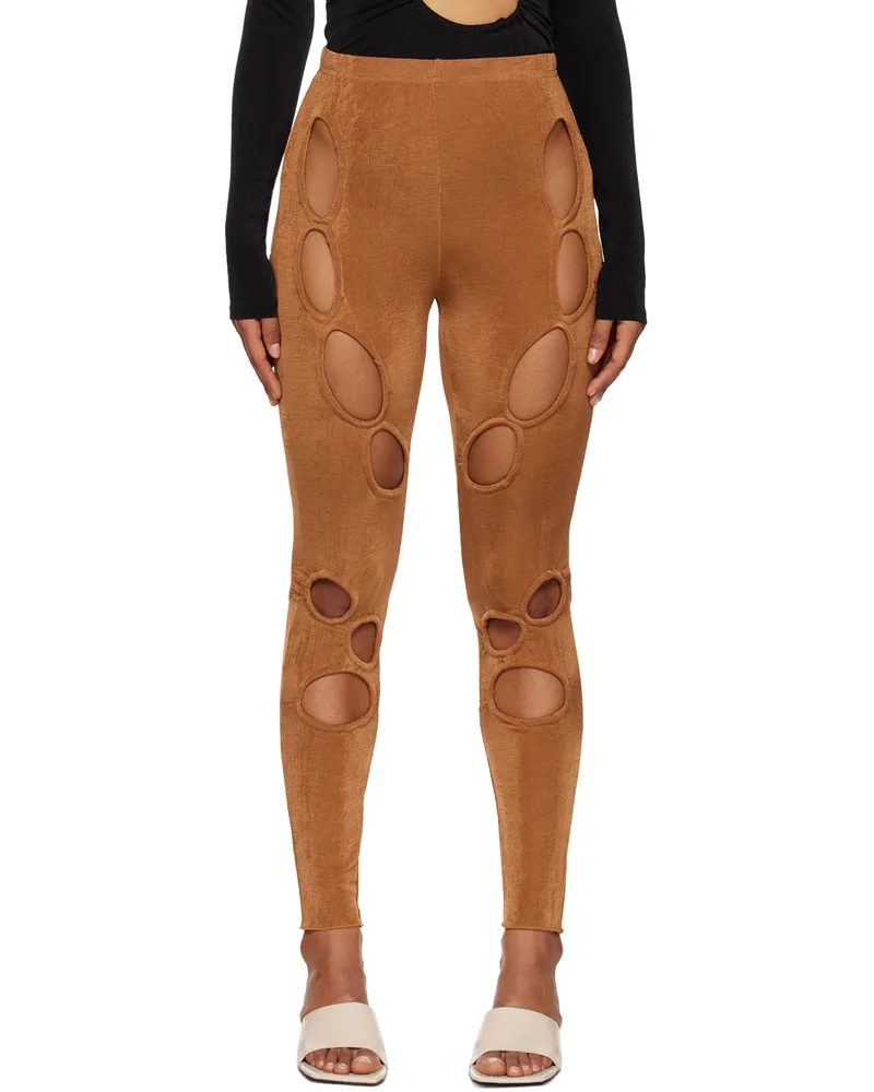 TYRELL SSENSE Exclusive Brown Leggings Henna