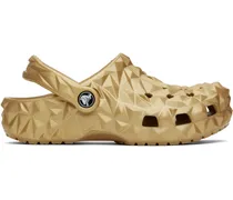 Gold Classic Metallic Geometric Clogs