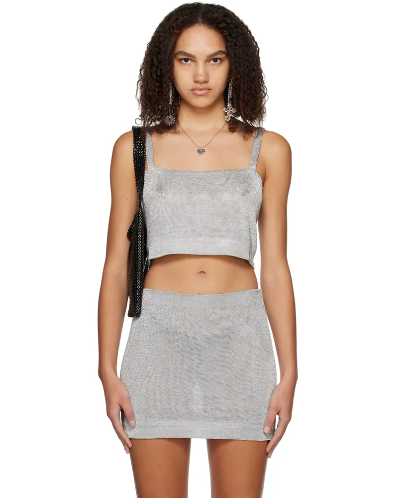 THIRD FORM Silver Heavy Metal Tank Top Silver