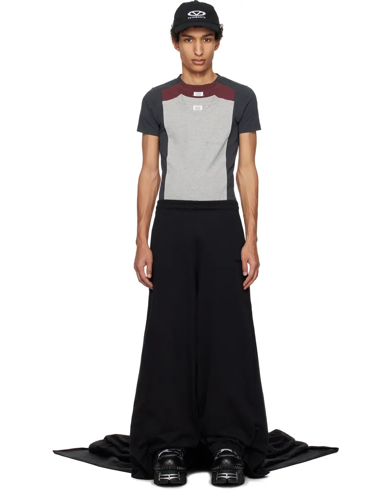 VETEMENTS Black Runway Train Sweatpants Black